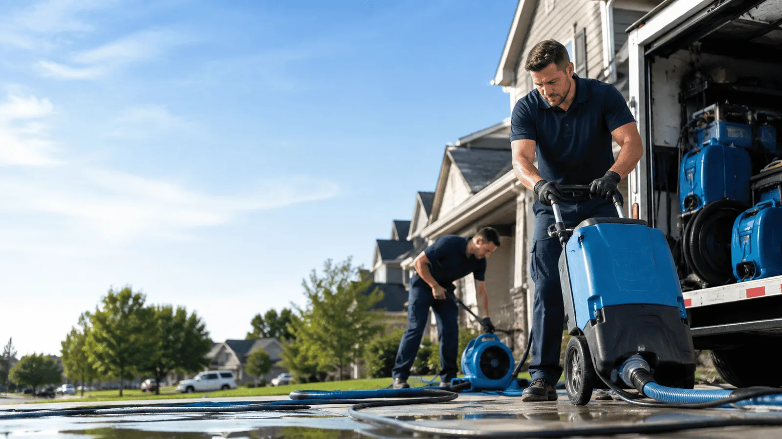 Dehumidification being performed in Huntsville, OH